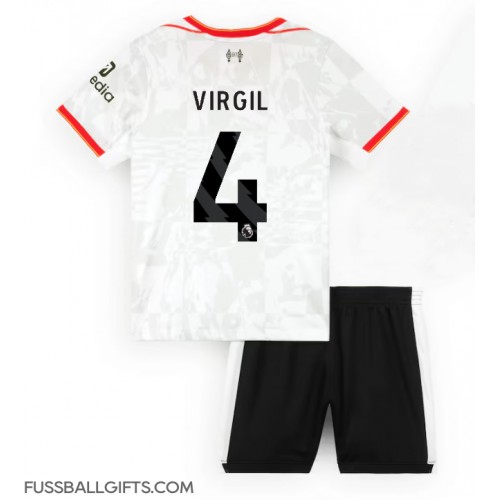 Liverpool Virgil van Dijk #4 Fußballbekleidung 3rd trikot Kinder 2024-25 Kurzarm (+ kurze hosen)